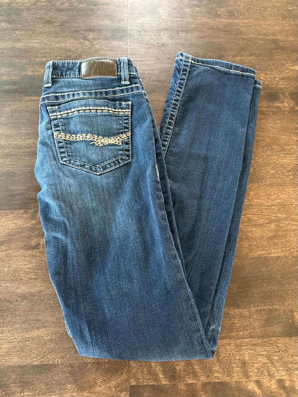 BKE Denim Payton Classic Women's Dark Blue Denim Mid Rise Jeans